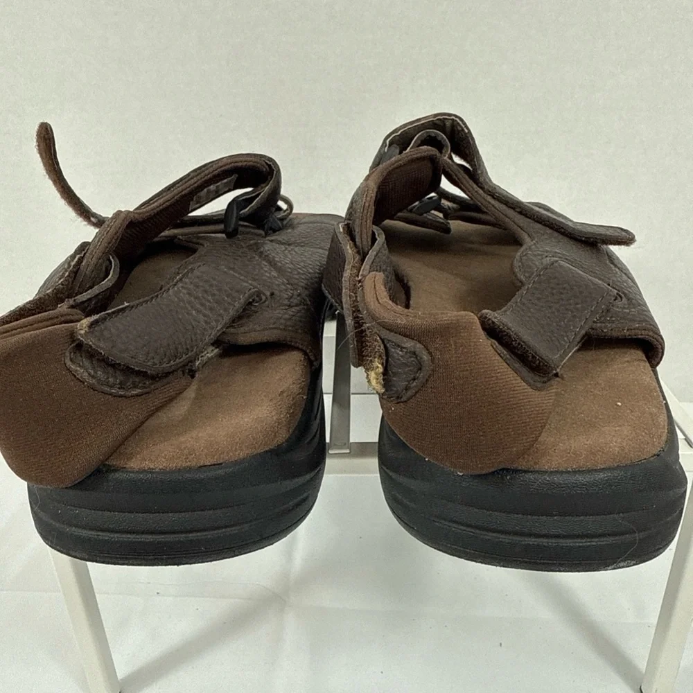 Men's Propet Leather Strappy Breeze Sandal Size 14XX‎ (5E) Brown Comfort Walking